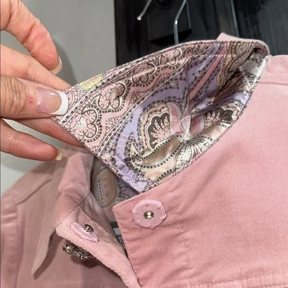 Berek Light Pink Jean Jacket with Embellished Buttons - Picture 9 of 9